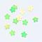 Ornament Accessories Disc Plastic Paillette Beads, Sequins Beads, Flower, Light Green, 7x7x0.2mm, Hole: 1mm, about 30000pcs/500g