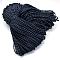 7 Inner Cores Polyester & Spandex Cord Ropes, with Patterns, for Rope Bracelets & Shoe Lace Cord Making, Black, 4mm, about 109.36 yards(100m)/bundle, 420~500g/bundle