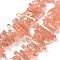 Natural Quartz Crystal Points Beads Strands, Dyed, Nuggets, 15~30x4~8x4~7mm, Hole: 1mm, 8 inch