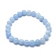 Natural & Dyed White Jade Bead Stretch Bracelets&nbsp;BJEW-K212-A-018-2