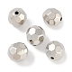 CCBプラスチックビーズ  ラウンド  多面カット  15.5x15mm  穴：2.5mm&nbsp;ALUM-U001-01B-07-1