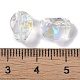 ペイントガラスビーズを焼く  スカル  ミックスカラー  10x8x7.5mm  穴：1mm&nbsp;GLAA-S202-17-4