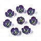 プラスチックビーズ  花  青紫色  12~13.5x12~13x8mm  穴：1.2mm&nbsp;KY-N015-049A-1
