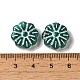 透明なランプワークビーズ  花  ダークシアン  15x6mm  穴：1mm  約48~58個/100g&nbsp;LAMP-P065-03A-05-3