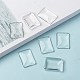 Transparent Rectangle Glass Cabochons&nbsp;GGLA-R025-25x18-8