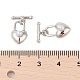 真鍮製マンテル  プラスチック付き  ロックハート  プラチナ  13.5x8.5x6.5mm  バー：4x11x2.5mm&nbsp;KK-B111-04P-3