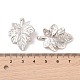 CCBプラスチックペンダント  葉  プラチナ  31x24x3mm  穴：1.4mm&nbsp;CCB-N006-04P-3