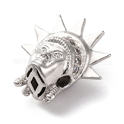 Rack Plating Brass with Cubic Zirconia Beads&nbsp;KK-S406-13P