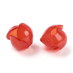 オペークアクリルパーツ  大きな赤いつぼみ  トマト  16.5~20.5x16~18x16.5~17mm  穴：1.2mm&nbsp;SACR-D007-05