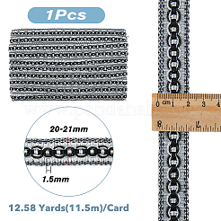 11.5mポリエステルリボン  衣類用アクセサリー  ゲインボロ  3/4~7/8インチ（20~21mm）  約12.58ヤード（11.5m）/カード&nbsp;OCOR-WH0088-16A