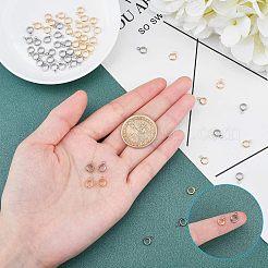 304ステンレス鋼チューブベイル  ループベイル  リング  ゴールデン·ステンレス鋼色  8.5x6x2.5mm  穴：2mm  内径：4mm  60個/箱&nbsp;STAS-UN0010-76