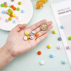 100Pcs 12MM Silicone Abacus Beads Silicone Beads Bulk Colorful Spacer Beads Silicone Bead Kit for Keychains Bracelets Necklaces DIY Crafts Making&nbsp;JX320A