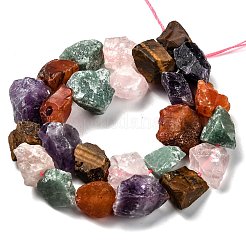 Rough Raw Natural Mixed Gemstone Beads Strands&nbsp;G-J390-B05