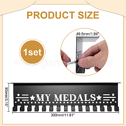 Iron Wall-mounted Medal Holder&nbsp;AJEW-WH0481-661A