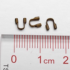 真鍮線の保護者やプロテクターアンティークブロンズ  5x4x1mm  穴：0.5mm&nbsp;KK437-AB