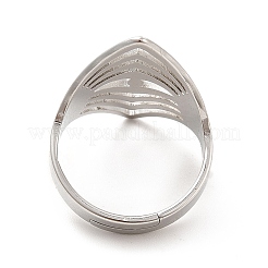 Non-Tarnish 201 Stainless Steel Wide Eye Adjustable Ring for Women&nbsp;RJEW-F131-04P
