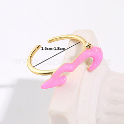 Cloud Shape Real 18K Gold Plated Brass Micro Pave Cubic Zirconia Open Cuff Rings&nbsp;KX3532-1