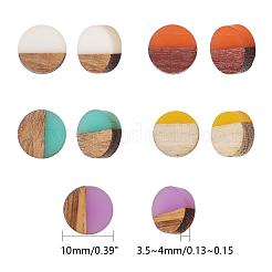 Resin & Walnut Wood Cabochons&nbsp;RESI-S358-70