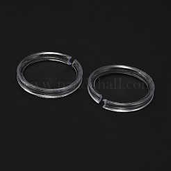 プラスチック サークル ブレスレット ディスプレイ ホルダー  リング  透明  0.75x5.05cm&nbsp;BDIS-WH0006-003