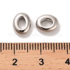 Ccb ccb アクリル ヨーロピアン ビーズ  フラットオーバル  プラチナ  8.6x7x3.1mm  穴：4.3x2.8mm&nbsp;CCB-U001-02P