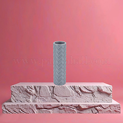 プラスチックハンドル粘土テクスチャローラー  陶器ツール  スレートグレイ  100~102x30~31.5mm&nbsp;DIY-WH0699-88A