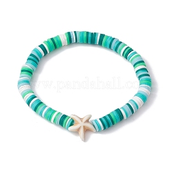 12Pcs 12 Color Polymer Clay Heishi Surfer Stretch Bracelets Set&nbsp;BJEW-JB10011