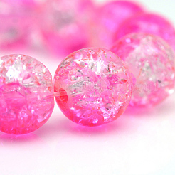Baking Paint Crackle Glass Bead Strands&nbsp;CCG-S001-10mm-M