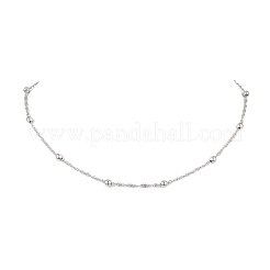 304 ステンレススチール ボール シンガポール チェーン ネックレス  ステンレス鋼色  17.64インチ（44.8cm）&nbsp;NJEW-JN05169