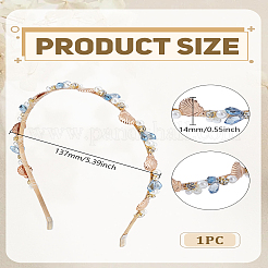 1Pc Zinc Alloy Rhinestone Hair Bands&nbsp;OHAR-LP0003-005B