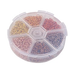 6色アルミ線オープン丸カン  ラウンド  ミックスカラー  20ゲージ  6x0.8mm  内径：4.4mm  約180PCS /カラー  1080個/箱&nbsp;ALUM-X0001-01D