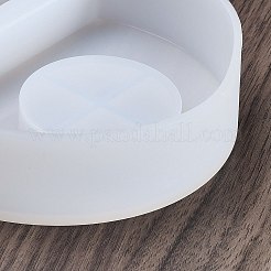 DIY シリコンキャンドルベース型  レジン型  UVレジン用  エポキシ樹脂ジュエリー作り  フラットラウンド  100x26mm  穴：42mm&nbsp;LS-SIMO-H021-04A