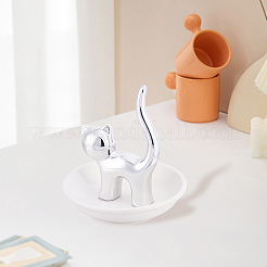 1Pc Cat Shape Ceramic Jewelry Decorative Plates&nbsp;ODIS-BBC0001-11B