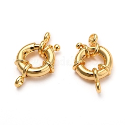 Rack Plating Brass Spring Clasps&nbsp;X-KK-D399-C-G-NF