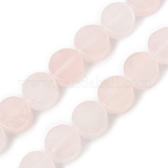 天然石ローズクォーツビーズ連売り  フラットラウンド  8.5x4.5~5mm  穴：0.8mm  約50個/連  16.73~17.01'''（42.5~43.2センチメートル）&nbsp;G-M454-B06