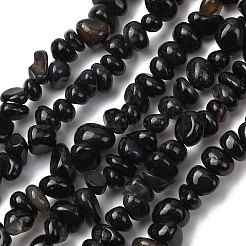 Natural Black Agate Beads Strands&nbsp;G-L655-A01-01A