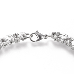Tarnish Resistant 304 Stainless Steel Box Chain Bracelets&nbsp;BJEW-I288-03P