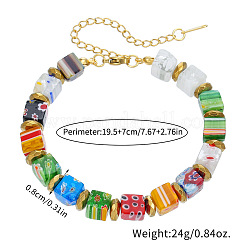 Millefiori Lampwork Beaded Bracelets for Women&nbsp;WGC5980-01