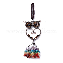 Natural Tiger Eye Big Pendant Decorations&nbsp;G-P459-05B