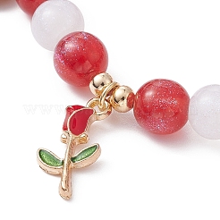 Resin Round Beaded Stretch Bracelet&nbsp;BJEW-JB09564