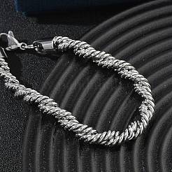 6MM 304 Stainless Steel Round Rope Chain Bracelets&nbsp;SA-CBA2696-25P