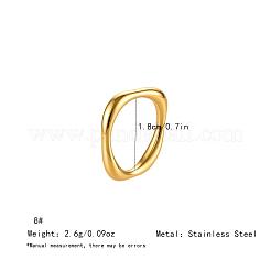 Minimalist Square 304 Stainless Steel Geometric Ring for Women Daily and Occasion Wear&nbsp;LK6099-3