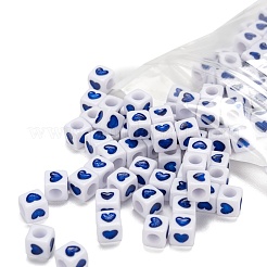 Opaque White Acrylic European Beads&nbsp;OPDL-FS0001-02C