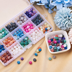 300Pcs 15 Colors Natural Crackle Agate Beads&nbsp;G-TA0001-26