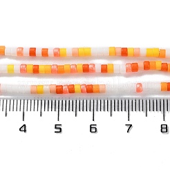 手作りランプワークビーズ連売り  ディスクビーズ  オレンジ  2.5x2mm  穴：1mm  約224個/連  15.55インチ（39.5cm）&nbsp;LAMP-L078-008B
