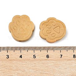 木製ビーズ  動物のテーマ  足跡  20x19.5x5mm  穴：2mm&nbsp;WOOD-U006-01C
