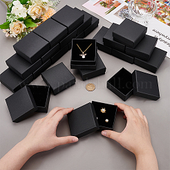 Square Kraft Paper Necklace Earring Storage Gift Boxes&nbsp;CON-WH0095-88A