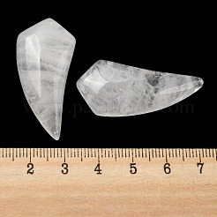 天然石クオーツクリスタルペンダント  ロッククリスタルペンダント  ホーンチャーム  39~40x18~18.5x6.5~8mm  穴：1.2mm&nbsp;G-M417-04F