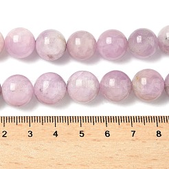 天然石クンツァイトビーズ連売り  スポジュメンビーズ  ラウンド  12~13mm  穴：1mm  約31個/連  15.35インチ（39cm）&nbsp;G-L478-11-12mm-01