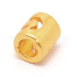 合金ビーズ  中空の番号の列  マットゴールドカラー  数  6.5x6mm  穴：3.3mm&nbsp;FIND-TAC0002-013-06