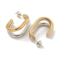 PVD Vacuum Plating 202 Stainless Steel Hoop Earring&nbsp;EJEW-H003-17GP